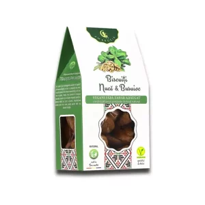 Biscuiţi vegani cu nucă şi busuioc, fără zahăr, 130g | Ambrozia