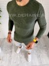 Pulover barbati slim fit kaki T3659 90-1