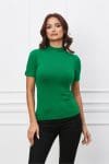 Bluza Gabriela verde cu maneci scurte