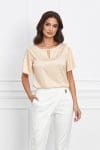Bluza LaDonna bej cu picatele vaporoasa
