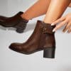 Botine dama Imblanite Maro din Piele Ecologica Szyriel