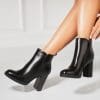 Botine dama Imblanite Negre din Piele Ecologica Neyla