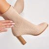 Botine dama Imblanite Nude din Textil Parydice