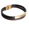 Bratara Azair din piele ecologica si otel inoxidabil DRGB0167 DarGen