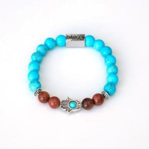 Bratara Blue Hamsa din pietre semipretioase DRGB0182 DarGen