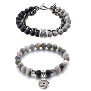 Set Bratari Kingstone din pietre semipretioase + Good Chakra din pietre semipretioase DRGSB002 DarG