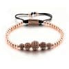 Bratara Melena Rose Gold din pietre semipretioase si margele din otel inoxidabil placate cu aur DRGB0140 DarGen