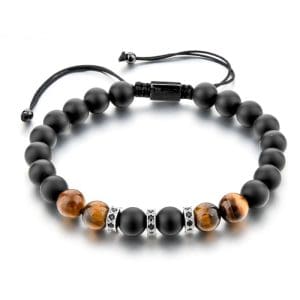 Bratara Tiger Onyx Silver din pietre semipretioase DRGB0056 DarGen