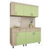 Set Bucatarie Reno, Stejar Sonoma/Verde, L 150 cm
