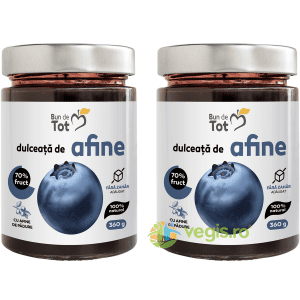 Pachet Dulceata de Afine fara Zahar 360g + 360g
