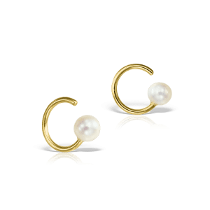 Cercei Perlute, Aur galben 14K