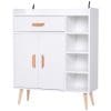 Mobilier multifunctional HOMCOM, 80 x 29.5x96cm alb | AOSOM RO