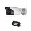 Camera supraveghere exterior Hikvision Ultra Low Light TurboHD DS-2CE16D8T-IT5F, 2 MP, IR 80 m, 3.6 mm + alimentator