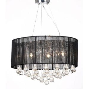 Candelabru cu 85 cristale, Negru