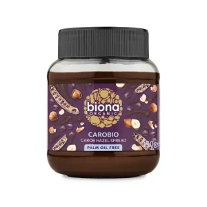 Cremă Tartinabilă Carobio cu Alune de Pădure și Roșcove ECO, 350g | Biona