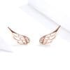 Cercei din argint cu Aripioare Rose Gold