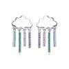 Cercei din argint Rainbow Dropping Clouds