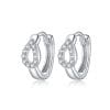 Cercei din argint Silver Shine Drop Hoops