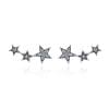 Cercei din argint Wave Stars