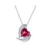 Colier din argint Burgundy Winged Heart