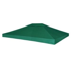 Copertină de rezervă acoperiș foișor, verde, 3 x 4 m, 310 g / m²