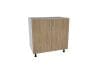 Corp Baza Karo, 2 Usi, Lemn Natural/Alb, 80 x 50 x 80 cm