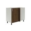 Corp Baza Colt Karo, Stejar Bronz/Alb, 98 x 50 x 80 cm