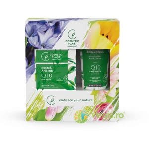 Set Essential cu Extract de Ceai Verde (Crema Antirid de Zi Q10 50ml + Crema de Maini Q10 100ml)