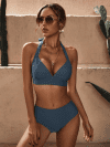 Costum de baie Anabel din material sintetic albastru DRGCB0018 Dargen
