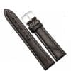Curea ceas piele negru + cusatura alba 8 mm – 26 mm