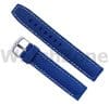 Curea silicon albastra 18mm cusatura alba