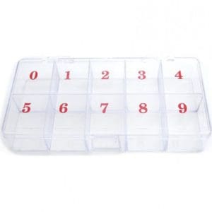 Cutie plastic depozitare decor 10 compartimente P124