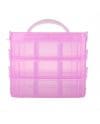Cutie plastic etajata P123 Roz