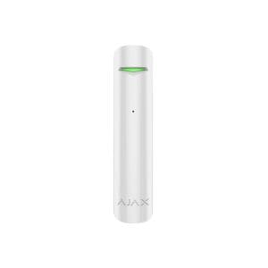 Detector de geam spart wireless Ajax GlassProtect WH, 9 m, 180 grade, contact NC, 868 MHz, RF 1000 m, alb