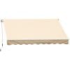 Perdea Parasolar Rulou de Perete Outsunny Impermeabil in Aluminiu, Bej, 3×2.5m | Aosom RO