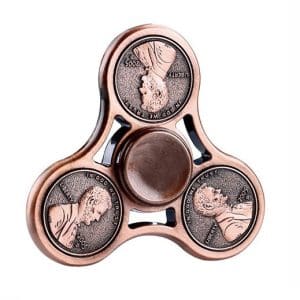 Fidget Spinner Metalic One Cent din Aluminiu