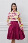 Fusta MBG clos magenta cu buzunare