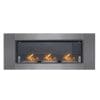 HomCom Semineu pe Bioetanol incalzitor din Inox 3 Rezervoare 1.5LT aparat de incalzire cu bietanol Argintiu și Negru, 136x16x54cm | AOSOM RO