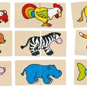 Joc de memorie și puzzle – Animale amuzante