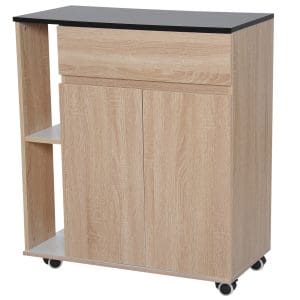 HomCom Dulap de bucatarie cu roti, carucior pentru bucatarie, dulap pentru depozitare | AOSOM RO