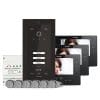 Kit videointerfon Electra Home EL-VINT-HOME-3-7, 3 familii, ecran 7 inch, 800 TVL, aparent/ingropat