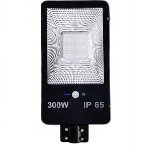 Lampa solara stradala NYTRO 300W, Senzori Lumina si Miscare, Telecomanda, Autonomie 12 ore, IP65 + Suport prindere