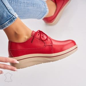 Mocasini dama Piele Naturala Rosii Daria