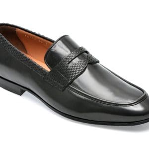 Mocasini EPICA negri, 60319, din piele naturala