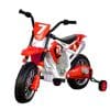 Motocicleta electrica Kinderauto BJH022 70W 12V cu roti moi, scaun tapitat, culoare Rosie