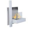 HomCom Semineu pe Bioetanol Incalzitor din Inox aparat de incalzire cu Rezervor 1.5LT, 75 x 22 x 63cm | AOSOM RO