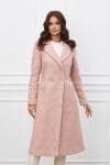 Palton Leonard Collection roz cu buzunare
