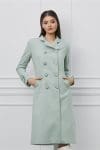 Palton Moze verde mint cu nasturi si buzunare