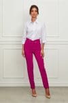 Pantaloni LaDonna fucsia cu nasturi in talie