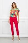 Pantaloni Vera rosii cu buzunare